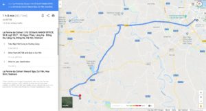 2019 LFC HN google maps itinerary screenshot